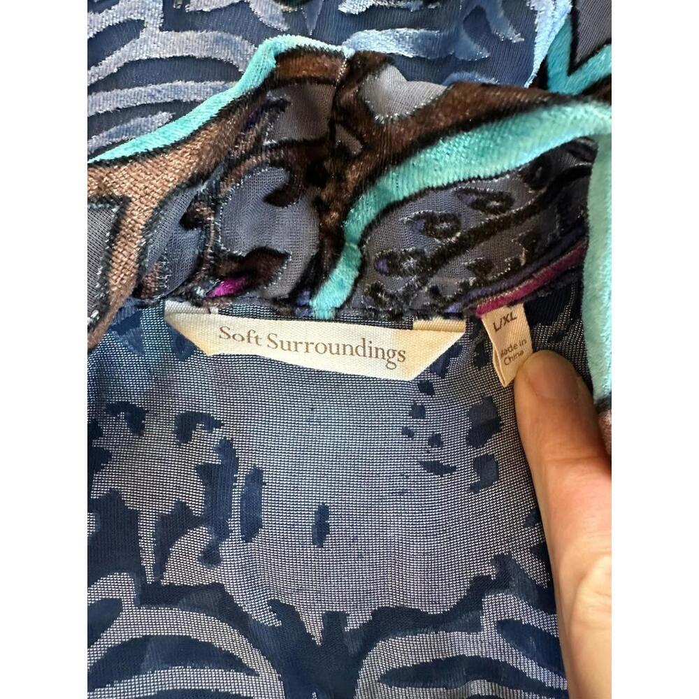 Velvet Burnout Topper Kimono Floral Patchwork WhimsyGoth - Picture 6 of 6